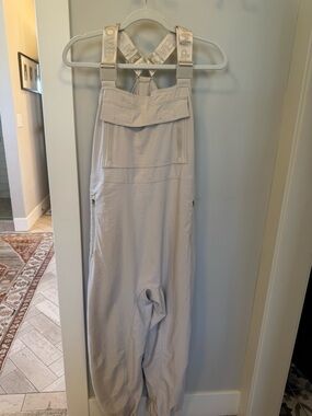 FP Movement by Free People Cream Utility Jumpsuit with Branded Straps